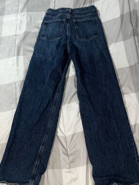 Woman’s straight leg, high rise, blue jean
